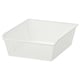 KOMPLEMENT white metal basket, small, square, perforated design with rounded edges.