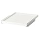 Ikea KOMPLEMENT white drawer tray with smooth paper foil, sliding on metal runners.