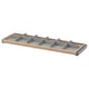 KOMPLEMENT beech shooter shelf, grey felt dividers, 10-year guarantee.