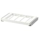 KOMPLEMENT trouser hanger, white, rectangular frame, sturdy steel, epoxy-coated rails.