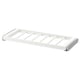 White KOMPLEMENT trouser hanger, fiberboard & steel, wall-mounted, 10-year guarantee.