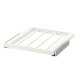KOMPLEMENT trouser hanger: white, pull-out mechanism, steel frame, organises jeans.
