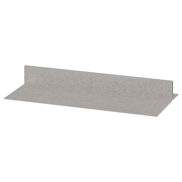A KOMPLEMENT felt shoe shelf insert in grey. Its rectangular with angled edges, made from polyester.
