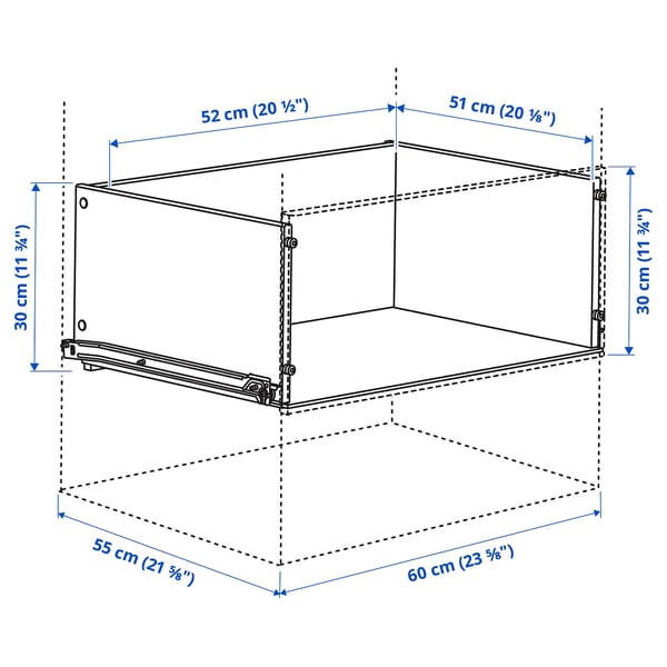 Illustration with measurements for the product: KONSTRUERA.
