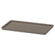 KUGGIS lid, brown, rectangular, flat tray, suitable for boxes, made of recycled pet plastic.