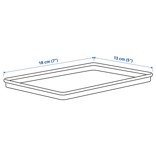Illustration with measurements for the product: KUGGIS.