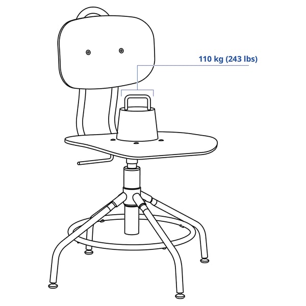 Illustration with measurements for the product: KULLABERG.
