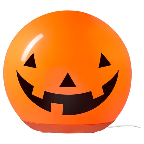 KUSTFYR LED table lamp, pumpkin orange