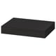 BLACK rectangular LACK wall shelf, sleek modern design, acrylic painted particleboard.