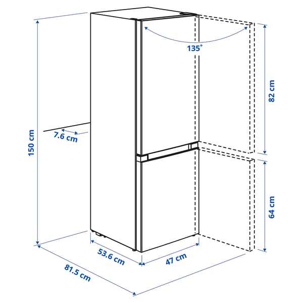 Illustration with measurements for the product: LAGAN.