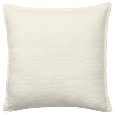 LAGERPOPPEL pillow, off-white, square, textured cover, zip closure.