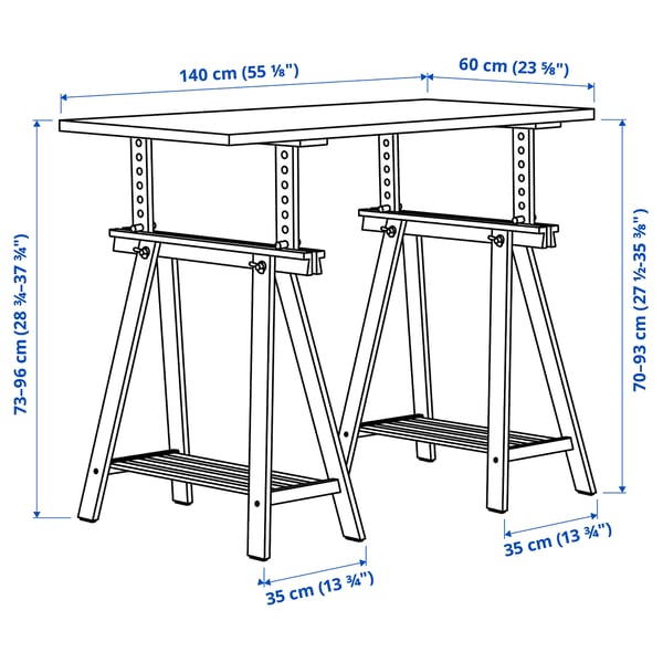 Illustration with measurements for the product: LAGKAPTEN.