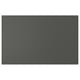 Dark grey rectangular storage unit front, sleek and simple design, modern look.