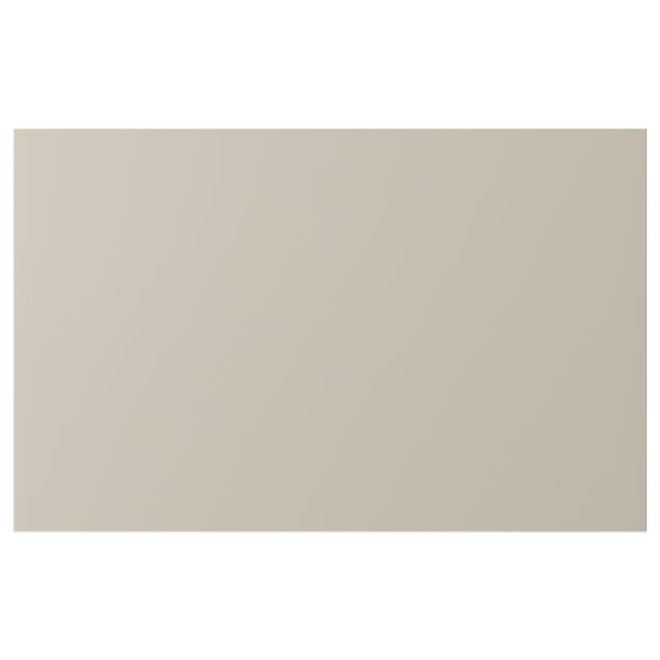 Beige LAPPVIKEN cabinet panel, rectangular, smooth design, made of paper foil and plastic.
