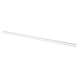 LARKOLLEN handles, silver-colored, acrylic-coated aluminium. They are long, thin, rectangular bars designed for sliding doors.
