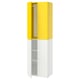 LASTARE Storage combination, white/yellow, 60x42x200 cm