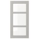 LERHYTTAN grey wood frame glass door, traditional style, rectangular.