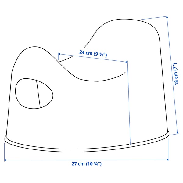 Illustration with measurements for the product: LILLA.