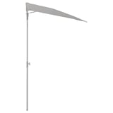 LILLEÖ parasol, grey, polyester, leans against wall, adjustable tilt.