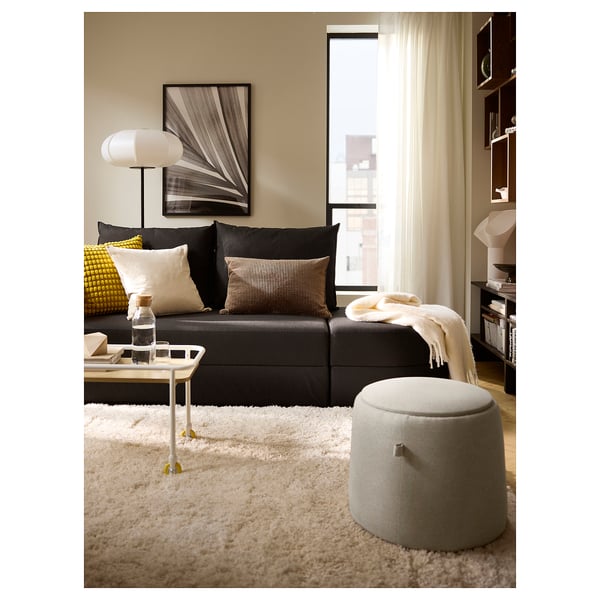 LINDÅKRA 2-seat sofa-bed, Vissle dark grey