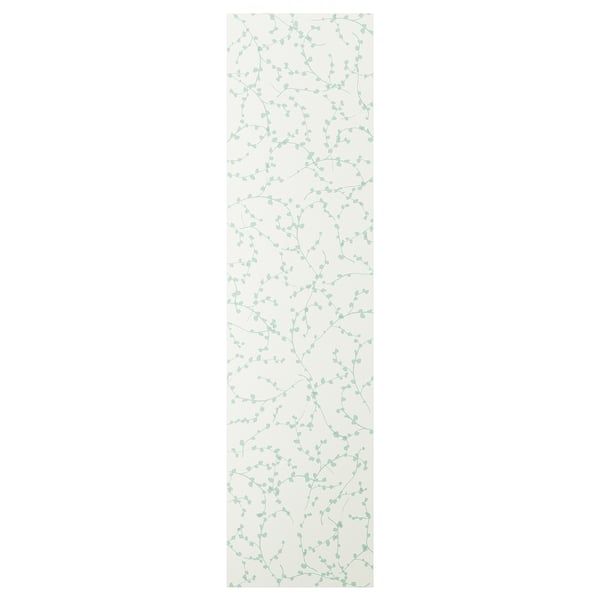 Linneberg cream-colored storage door with green floral design.