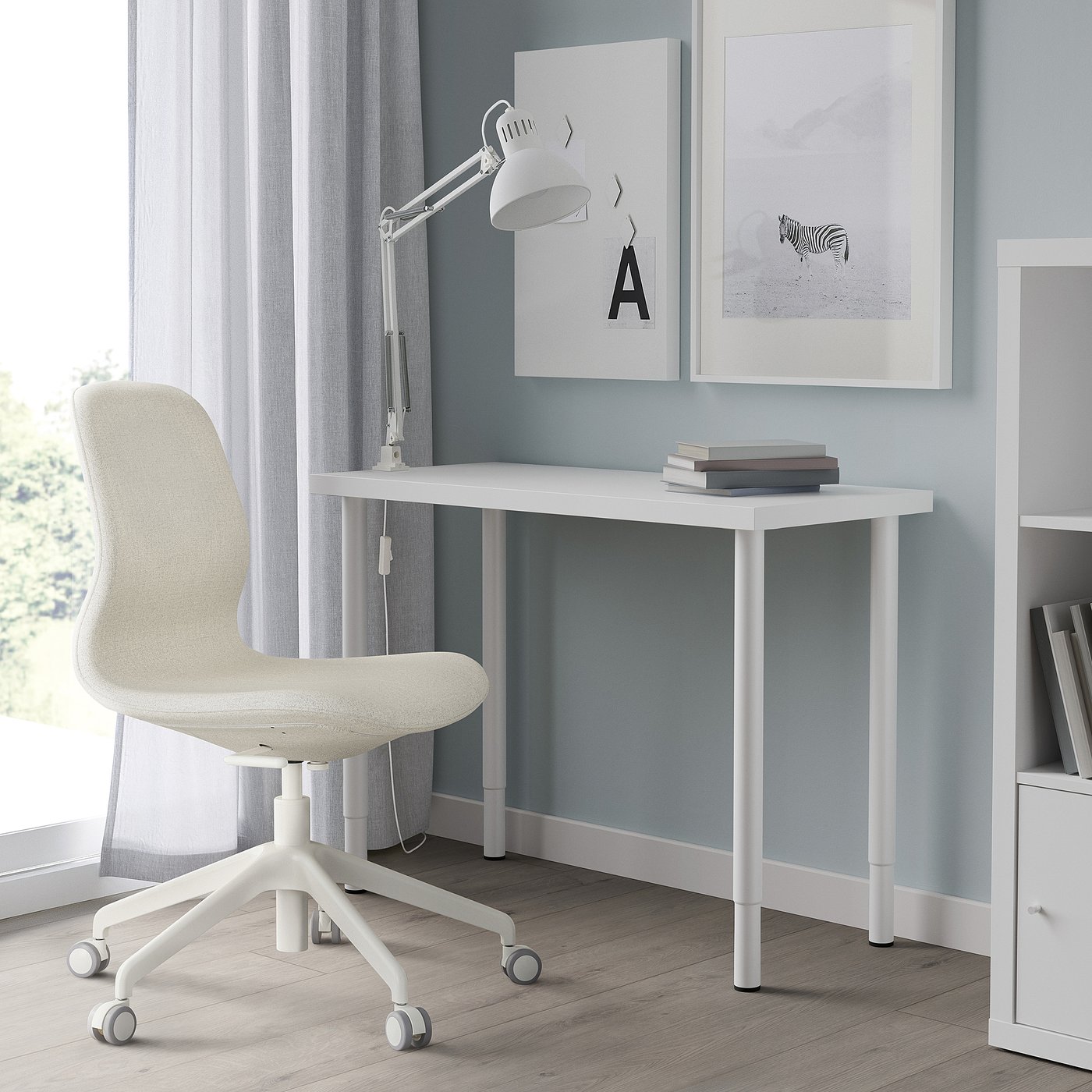 LINNMON / OLOV desk, white, 100x45 cm - IKEA Estonia