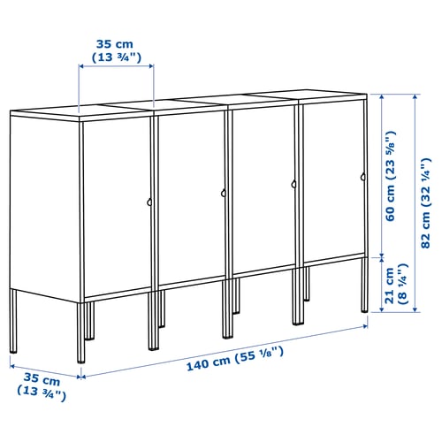 Illustration with measurements for the product: LIXHULT.