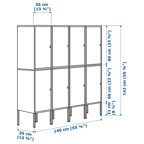 Illustration with measurements for the product: LIXHULT.