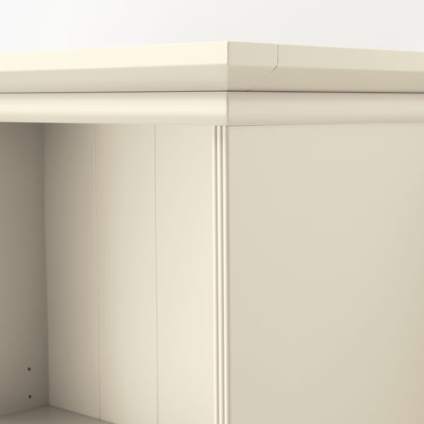 Modern, clean white cabinet with adjustable shelves, showcasing high-quality construction and sleek design.