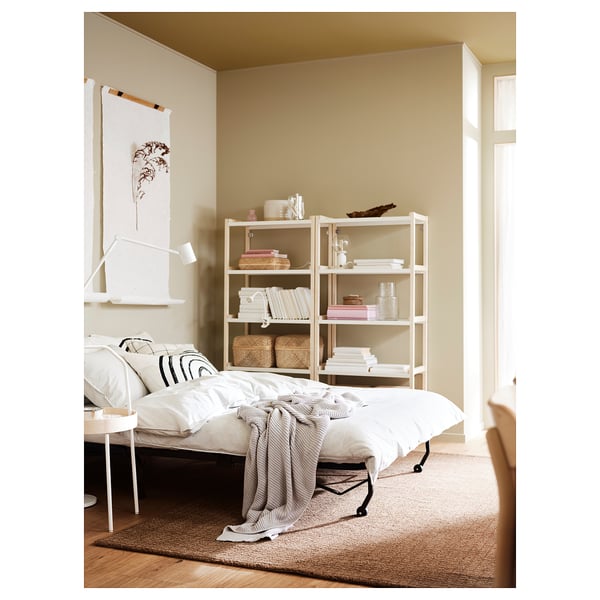 LYCKSELE MURBO 2-seat sofa-bed, Ransta natural