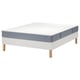 LYNGÖR Divan bed, Vesteröy extra firm/light blue white, 160x200 cm
