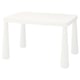 MAMMUT kids table, white, rectangular, 4 legs, indoor/outdoor.