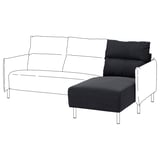 MANNARP Cover for chaise longue, Saxemara black-blue
