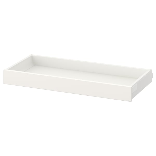 MAXIMERA white shelving unit, rectangular, minimalist design.
