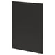 Black, flat, rectangular, modern cabinet door with sleek design.
