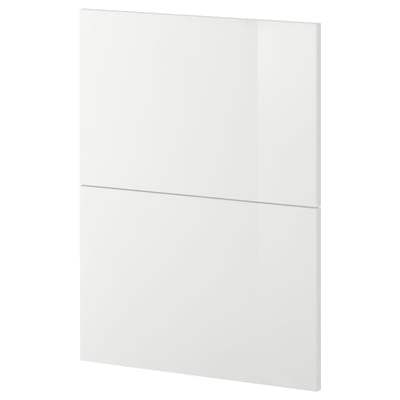 METOD white high-gloss drawer front, modern rectangular design with smooth surface.