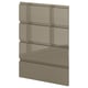 Ikea METOD kitchen panels, dark grey-brown glossy, rectangular.