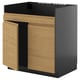 Black METOD kitchen cabinet, minimalist