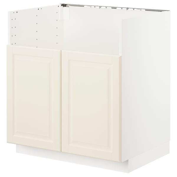 White kitchen cabinet - METOD, off-white bodbyn, square shape.