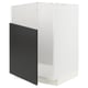 Black and white ikea METOD kitchen cabinet with sleek, modern design.