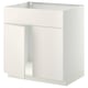 White ikea METOD kitchen cabinet, rectangular, modern design.