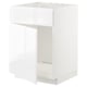 White METOD kitchen cabinet, sleek modern design, open shelf, sturdy frame.