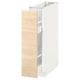 White METOD cabinet with light ash drawer, modern kitchen storage.
