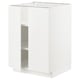 White METOD kitchen cabinet, square shape, smooth design, sturdy frame, adjustable shelves.