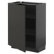 METOD kitchen cabinet, black, rectangular, modern design with adjustable shelves.