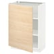 METOD kitchen cabinet with light ash door open, white frame.