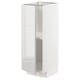 METOD glossy white cabinet, single door, adjustable shelf, modern design