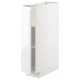 METOD white high-gloss kitchen cabinet, rectangular, modern design.