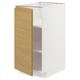 METOD kitchen unit, white with oak effect door, minimalist design.
