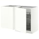 METOD Corner base cab w pull-out fitting, white/Aspudden matt white, 128x68 cm